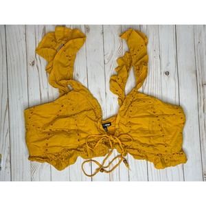 FASHION NOVA XXL Crop Top Mustard Yellow